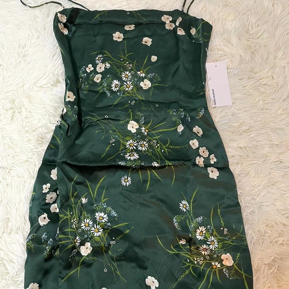 NWT Reformation Frankie Silk Dress Buena - Picture 7 of 8